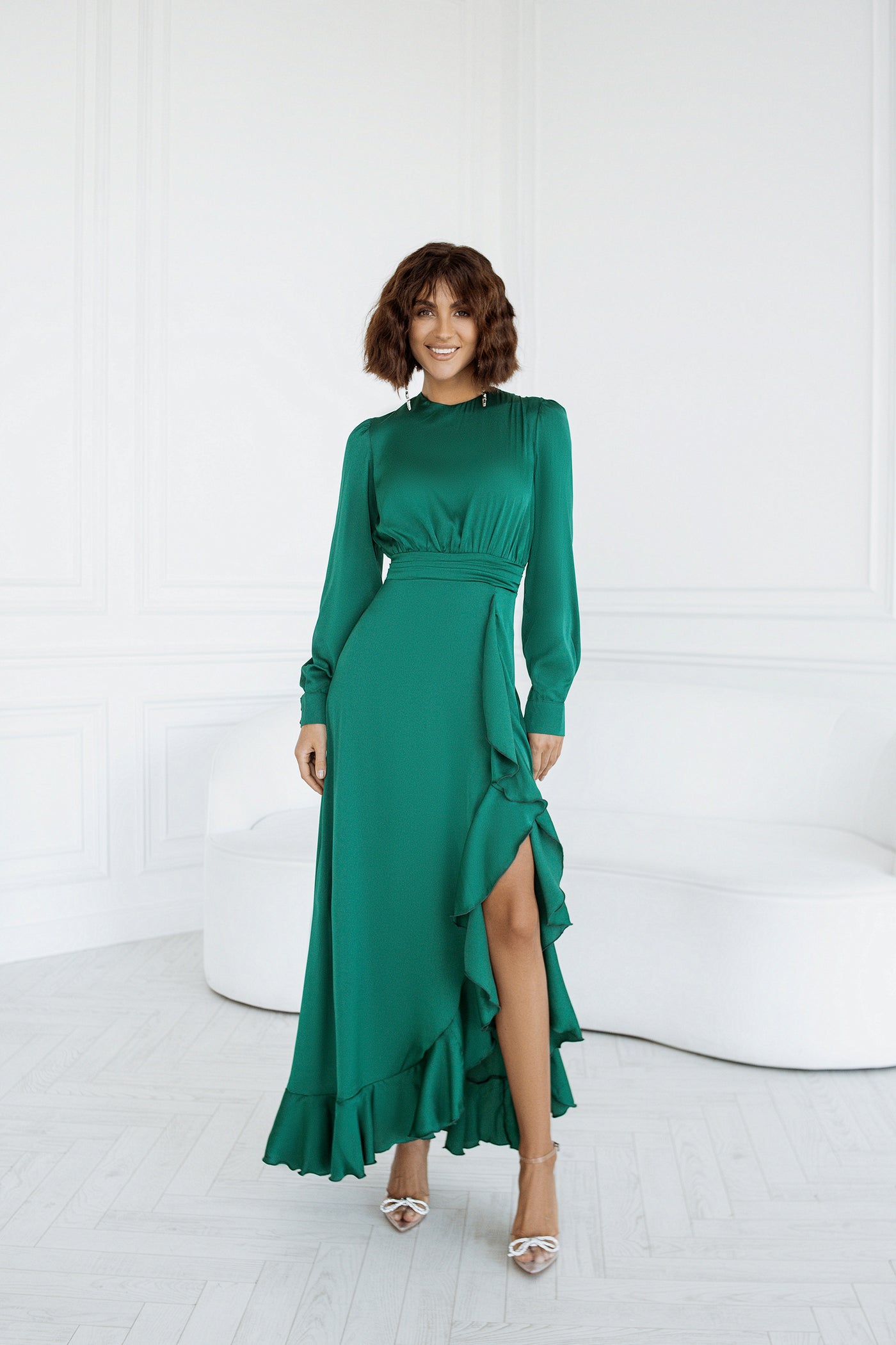 Emerald THIGH-SLIT MAXI DRESS (ARTICLE C257)