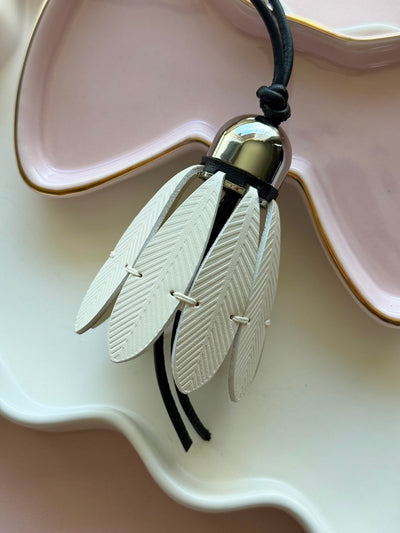 Silver birdie bag charm
