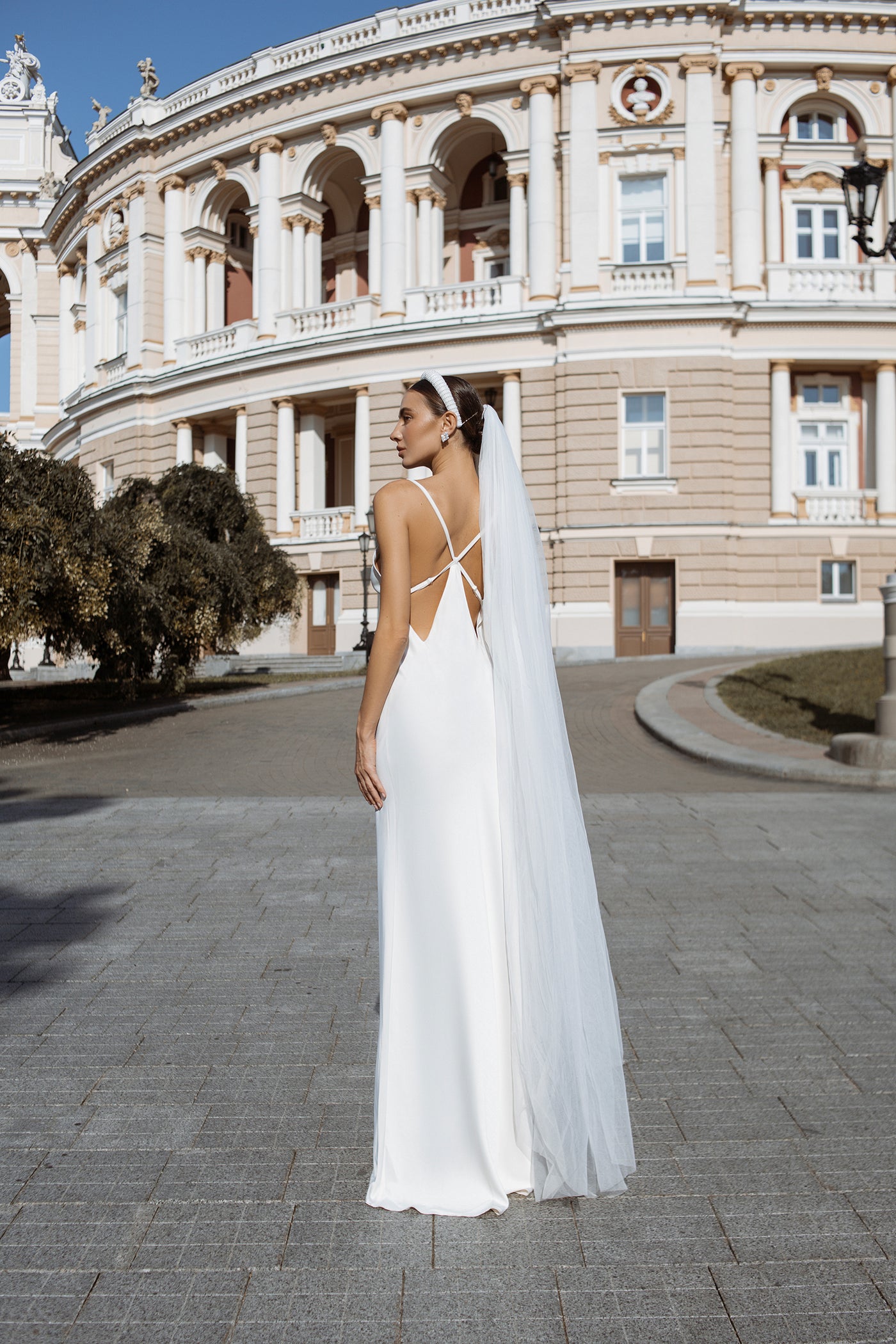 White SATIN SLIP MAXI DRESS (ARTICLE C420)