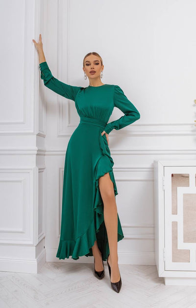 Emerald THIGH-SLIT MAXI DRESS (ARTICLE C257)