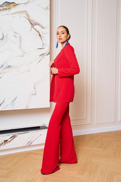 Red SHAWL LAPEL SUIT 2-PIECE (ARTICLE C384)