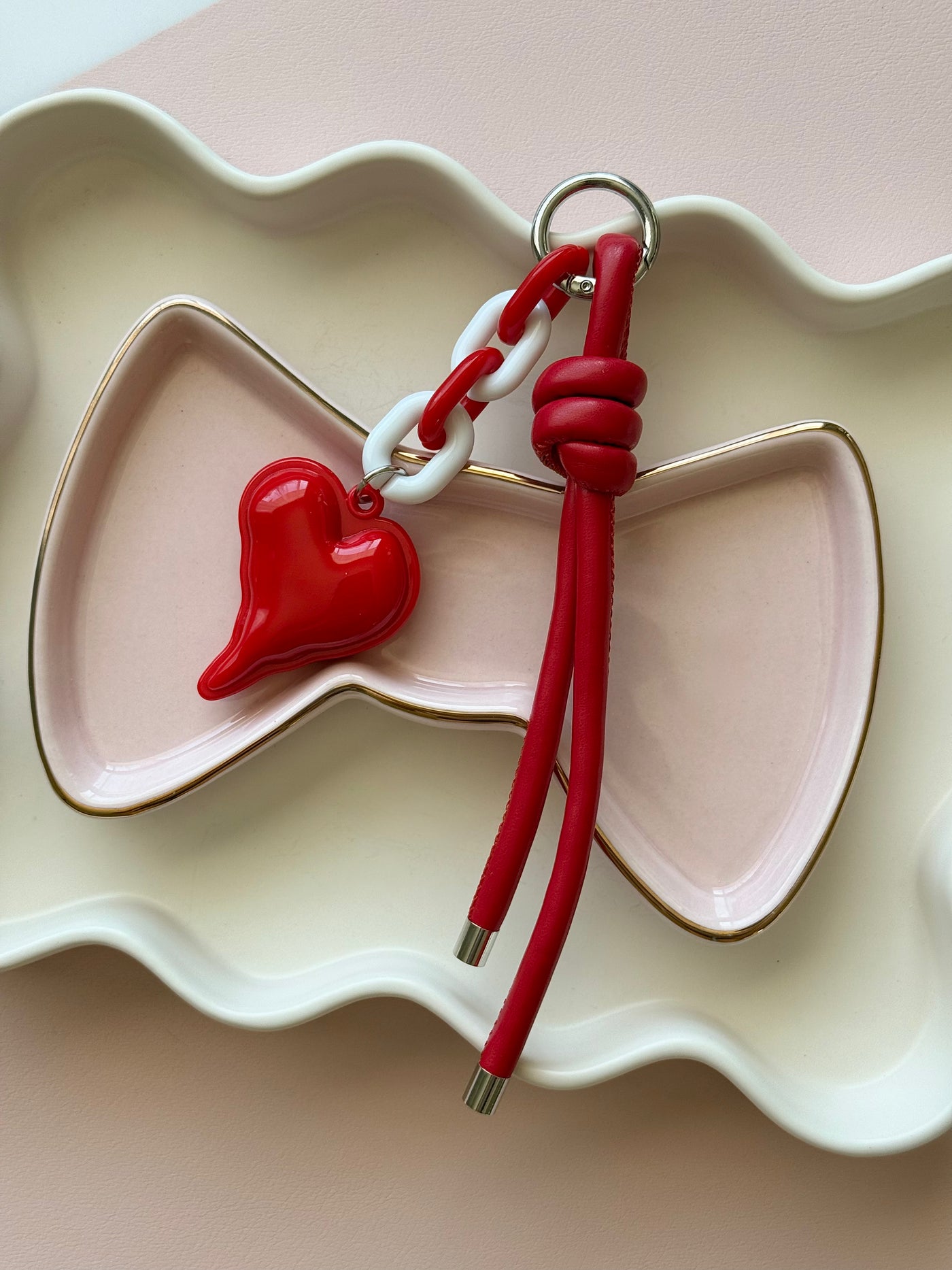 Red heart keychain