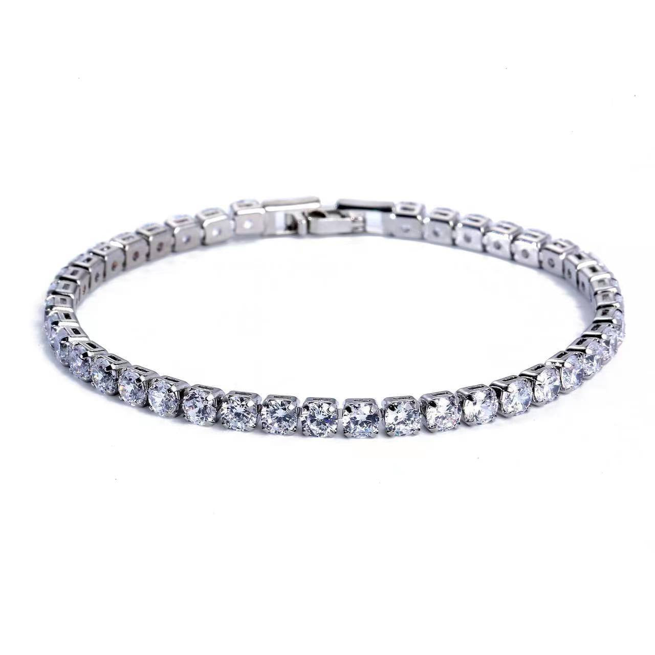 Silver tennis bracelet