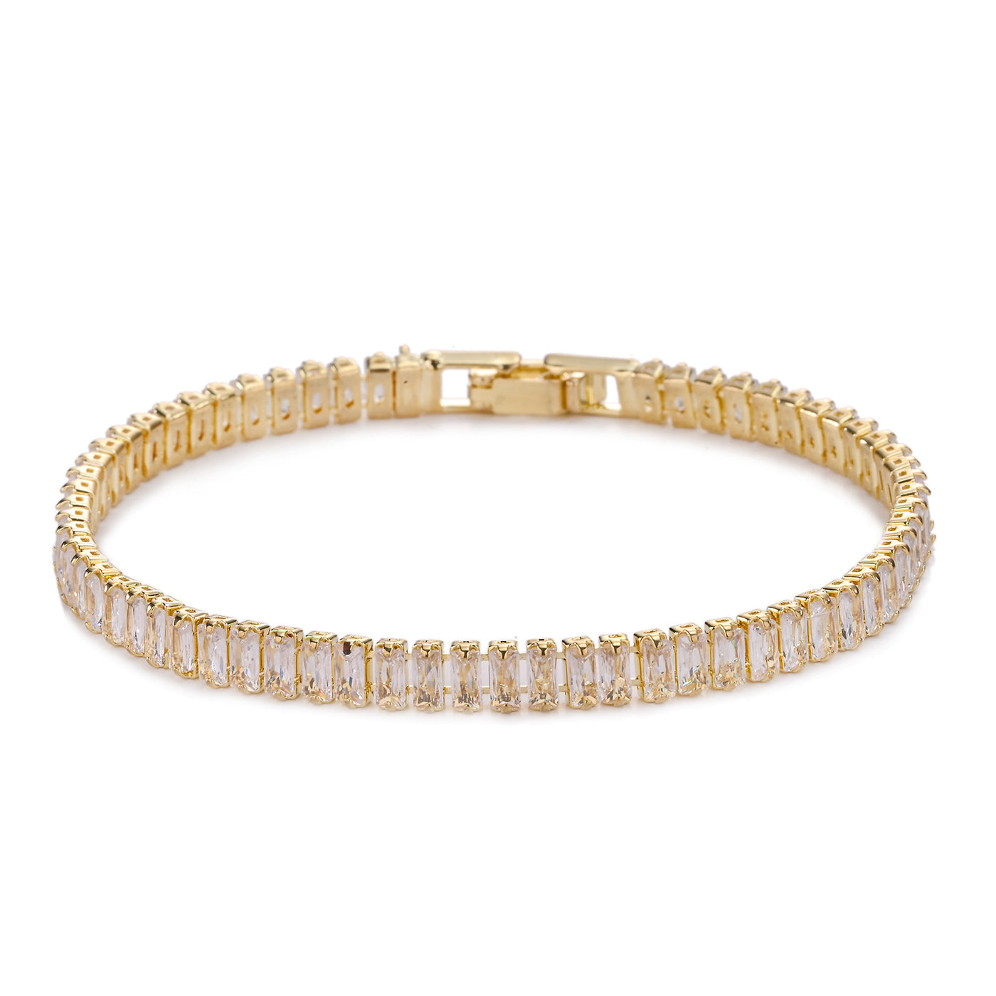 Gold Baguette Sparkle Bracelet