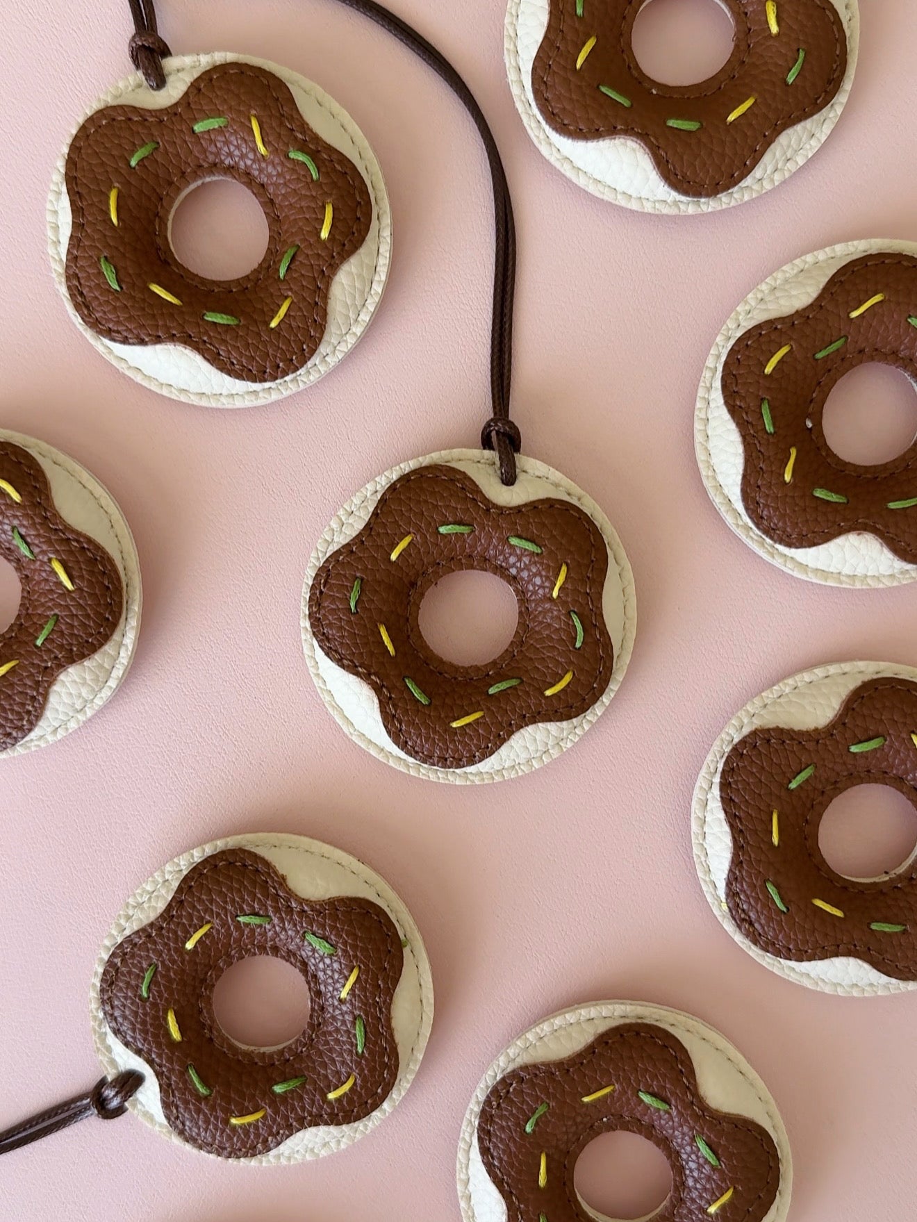 Brown DONUT BAG CHARM