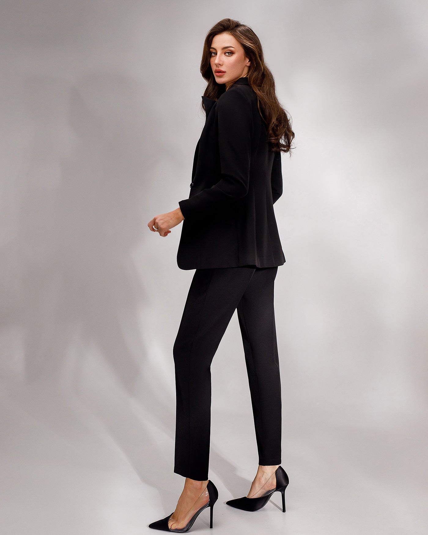 Black OFFICE SLIM-FIT 3-PIECE SUIT (ARTICLE 033)