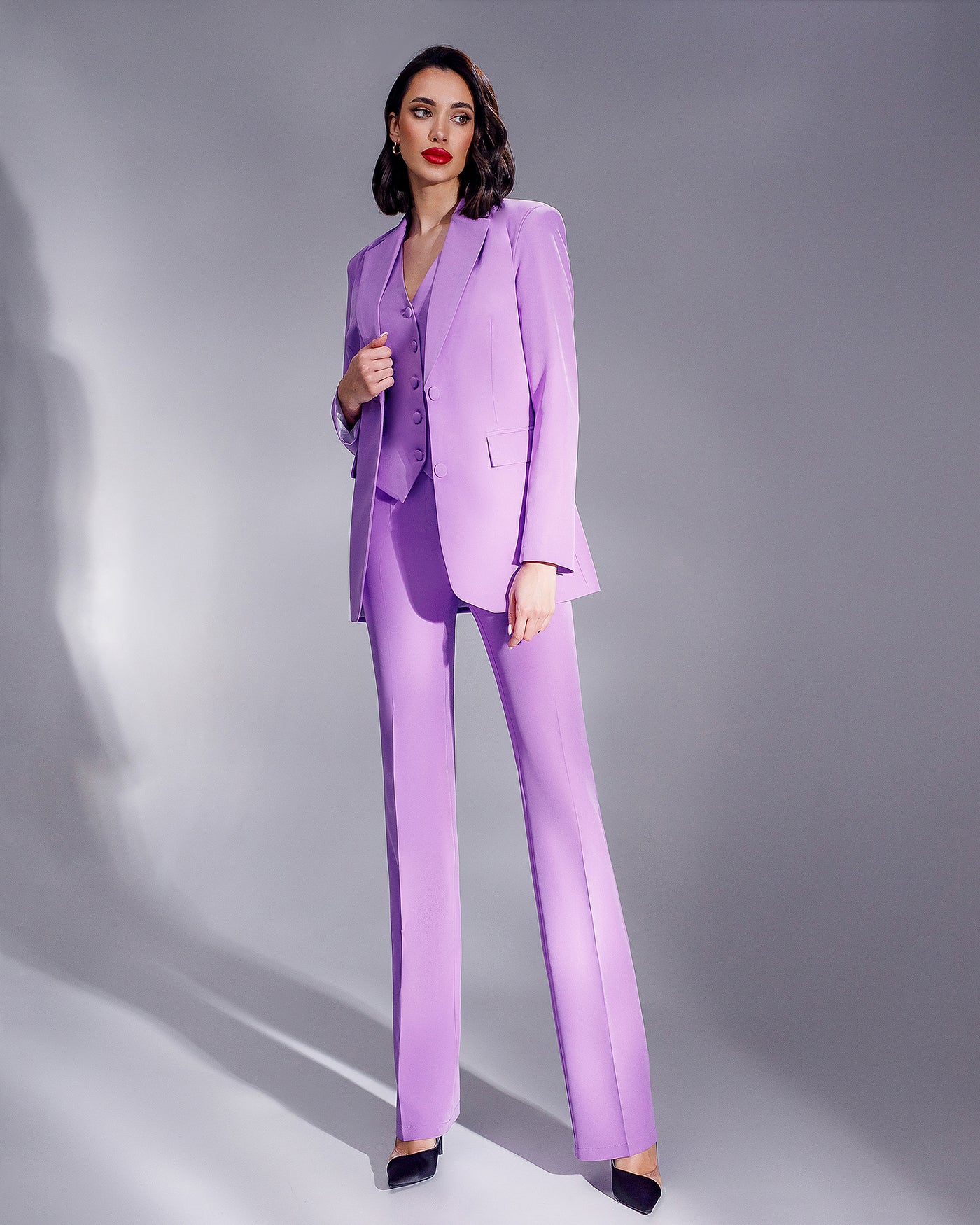 Purple REGULAR-FIT 3-PIECE SUIT (ARTICLE 402)