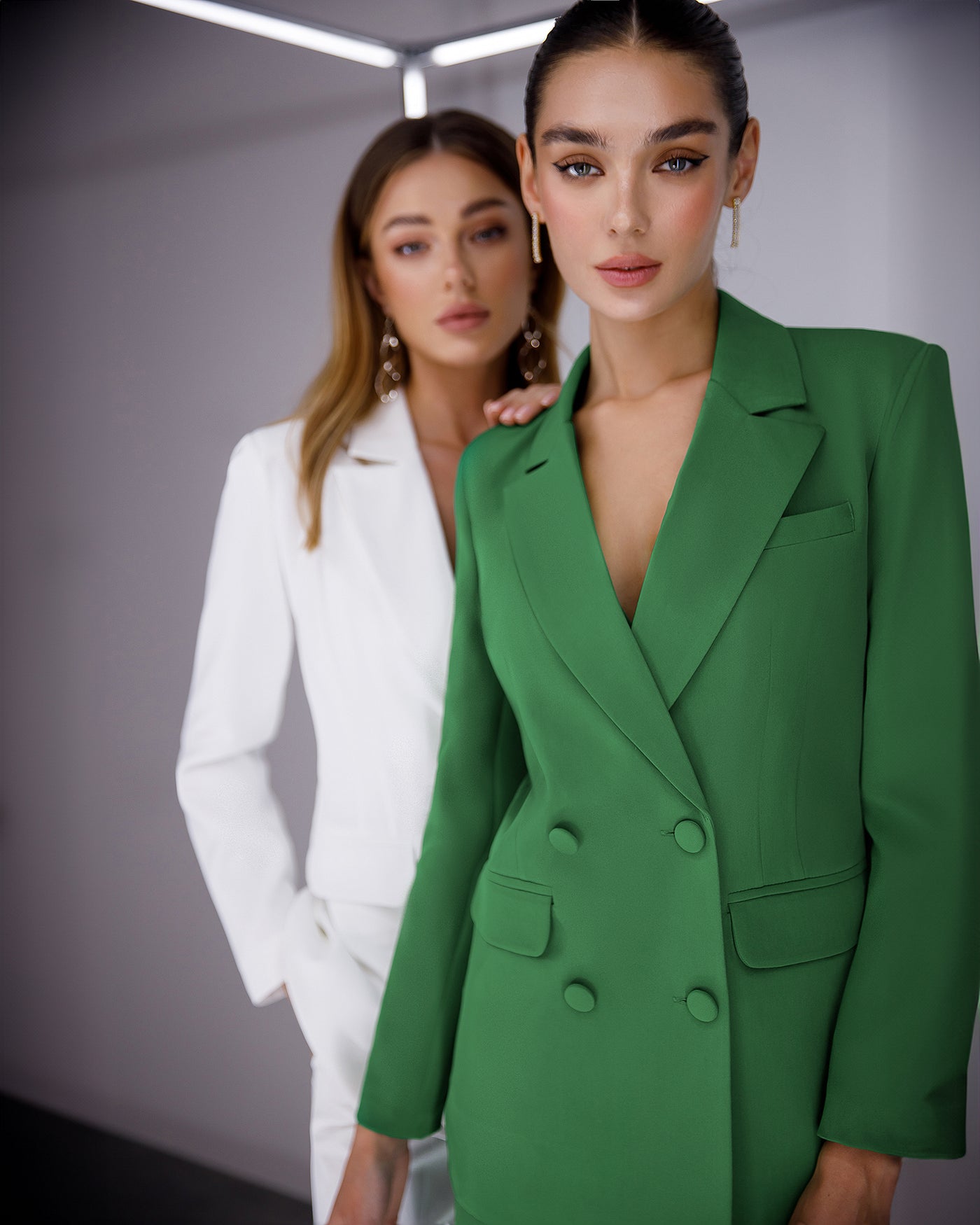 Green DOUBLE BREASTED SUIT 3-PIECE (ARTICLE 300)