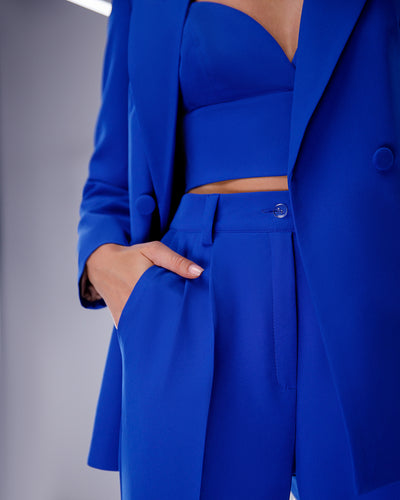 Blue DOUBLE BREASTED SUIT 3-PIECE (ARTICLE 300)