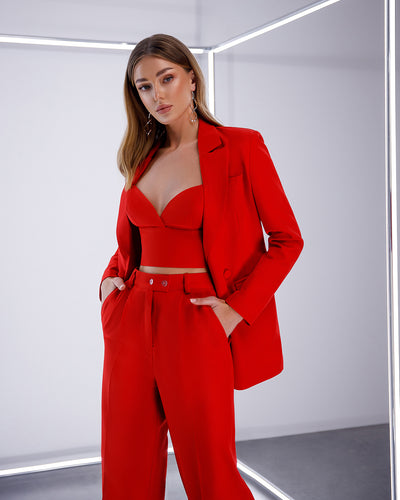 Red DOUBLE BREASTED SUIT 3-PIECE (ARTICLE 300)