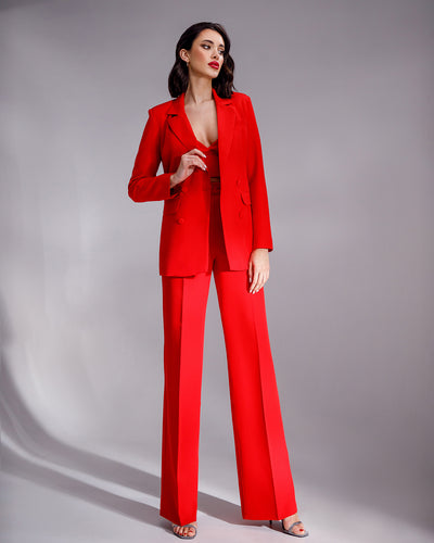 Red DOUBLE BREASTED SUIT 3-PIECE (ARTICLE 300)