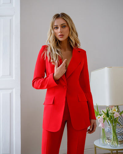 Red Single-Breasted Suit 2-Piece (article 400)