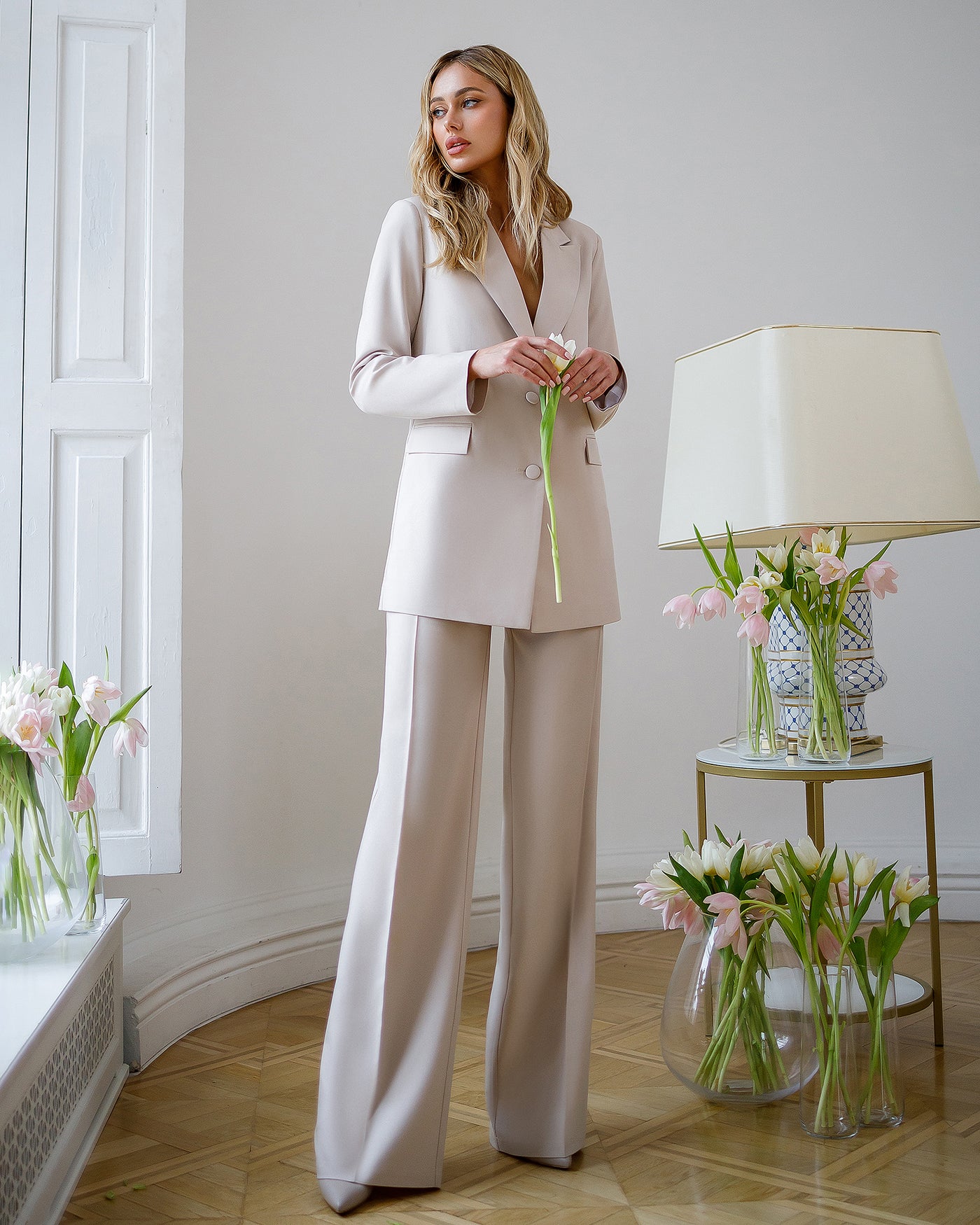 Beige OVERSIZED 2-PIECE SUIT (ARTICLE 410)