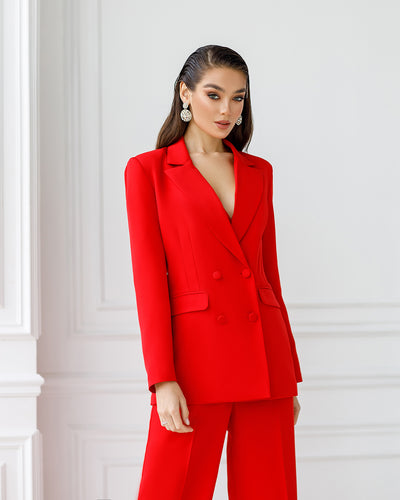 Red DOUBLE BREASTED SUIT 3-PIECE (ARTICLE 300)