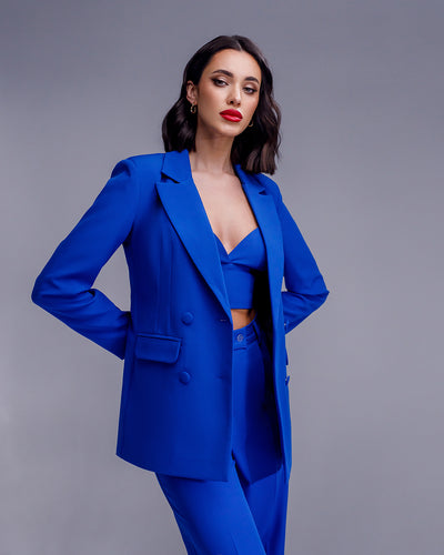 Blue DOUBLE BREASTED SUIT 3-PIECE (ARTICLE 300)