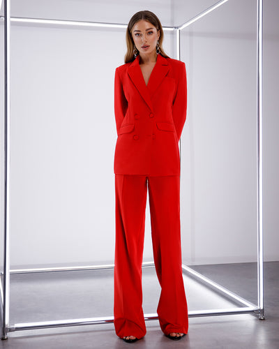 Red DOUBLE BREASTED SUIT 3-PIECE (ARTICLE 300)