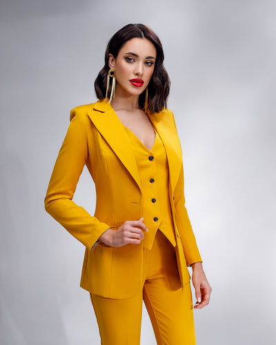 Mustard Office Slim-Fit 3-Piece Suit (article 033)