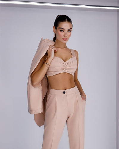 Beige REGULAR-FIT 3-PIECE SUIT (ARTICLE 012)