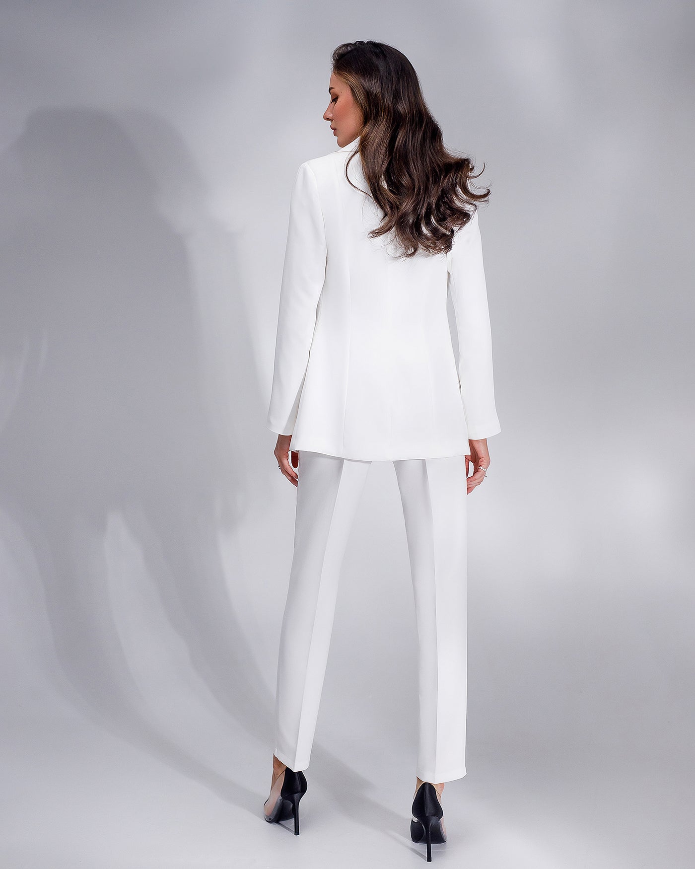 White OFFICE SLIM-FIT 3-PIECE SUIT (ARTICLE 033)