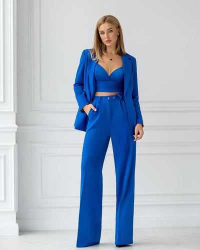 Blue DOUBLE BREASTED SUIT 3-PIECE (ARTICLE 300)