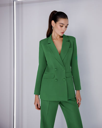 Green DOUBLE BREASTED SUIT 3-PIECE (ARTICLE 300)