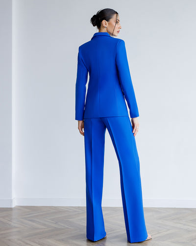 BLUE SATIN LAPELS 3-PIECE SUIT (article 420)