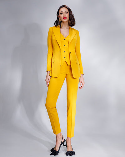 Mustard Office Slim-Fit 3-Piece Suit (article 033)