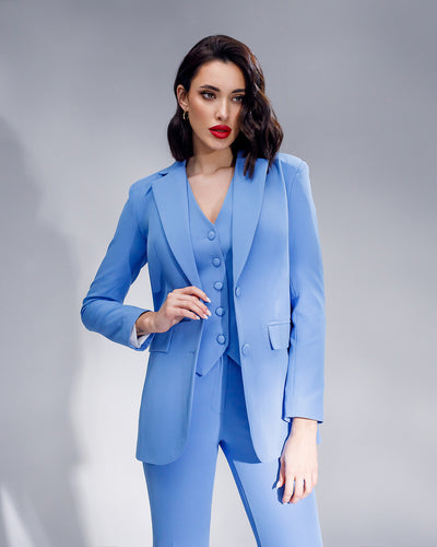 Blue REGULAR-FIT 3-PIECE SUIT (ARTICLE 402)