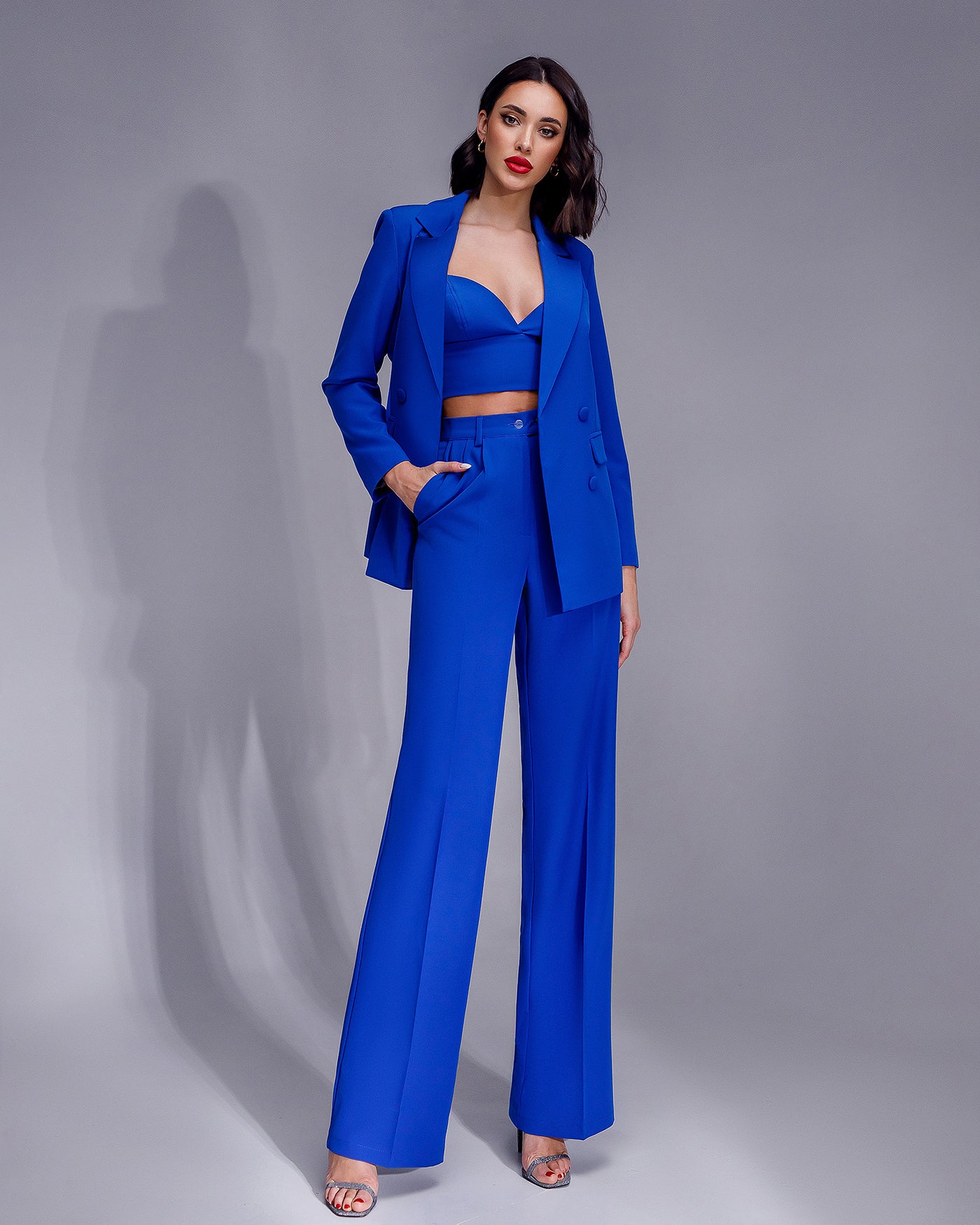 Blue DOUBLE BREASTED SUIT 3-PIECE (ARTICLE 300)