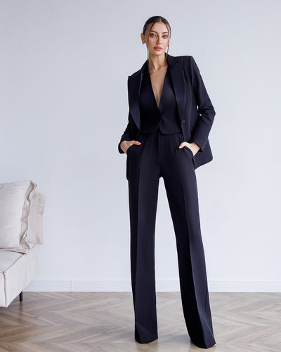 Black SATIN LAPELS 3-PIECE SUIT (ARTICLE 420)