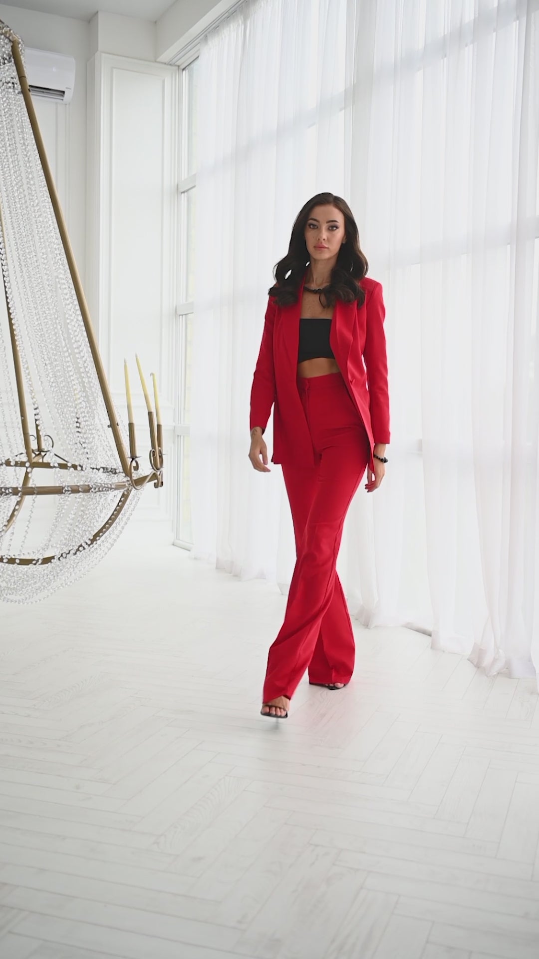 Red SHAWL LAPEL SUIT 2-PIECE (ARTICLE C384)