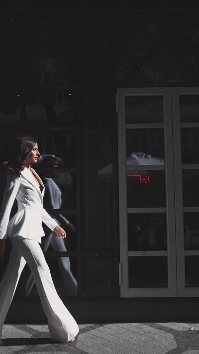 White Single-Breasted Suit 2-Piece (article 421)