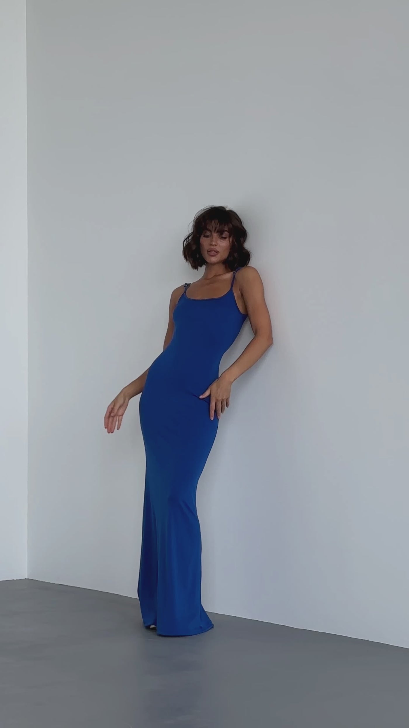 Blue SLIP MAXI DRESS (ARTICLE C425)