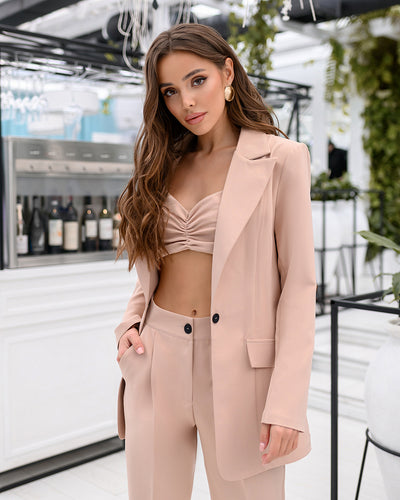 Beige REGULAR-FIT 3-PIECE SUIT (ARTICLE 012)