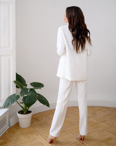 White DOUBLE-BREASTED SUIT 2-PIECE (ARTICLE 404)