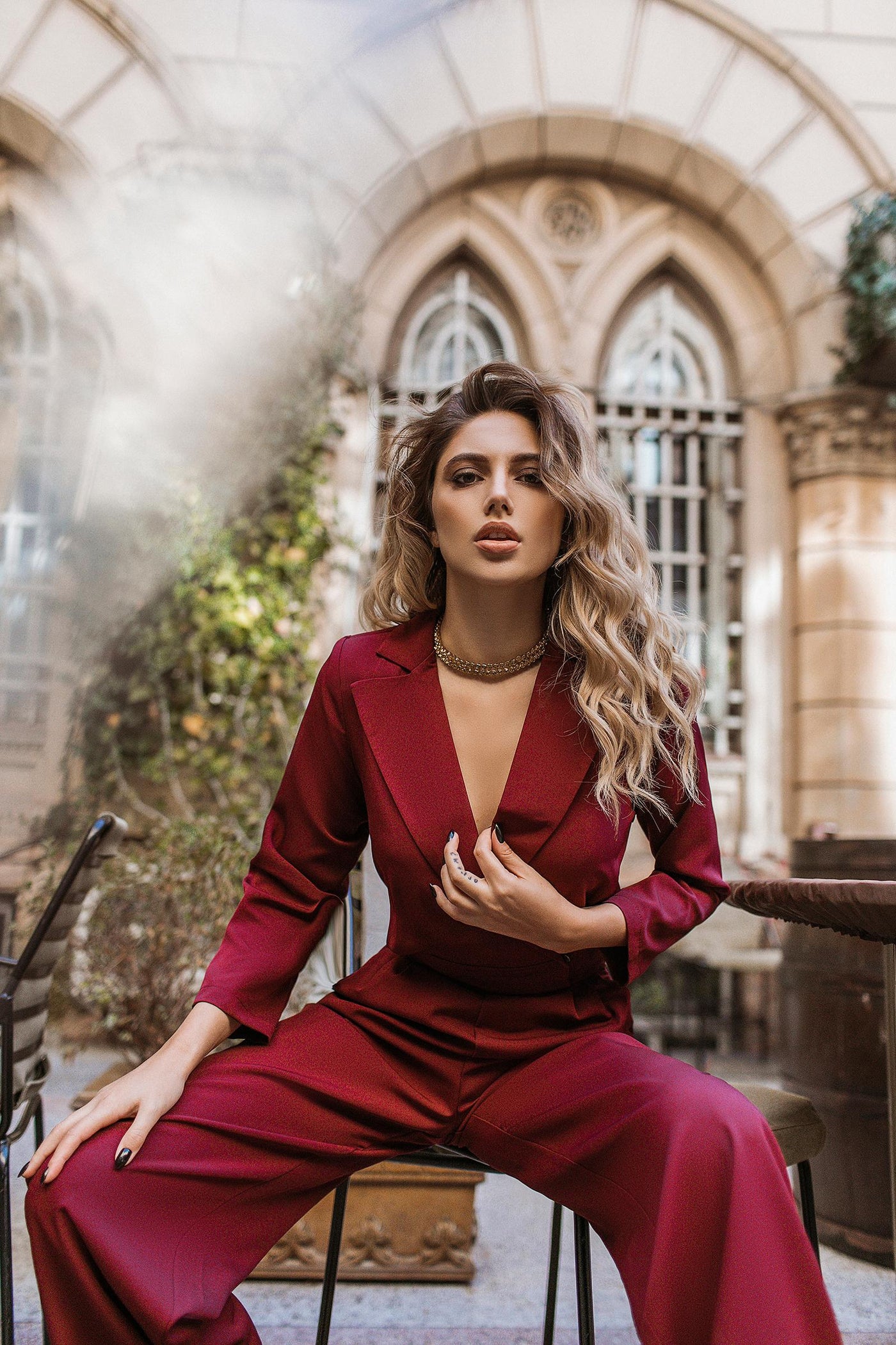 Bordeaux Bridal Jumpsuit (article 238)