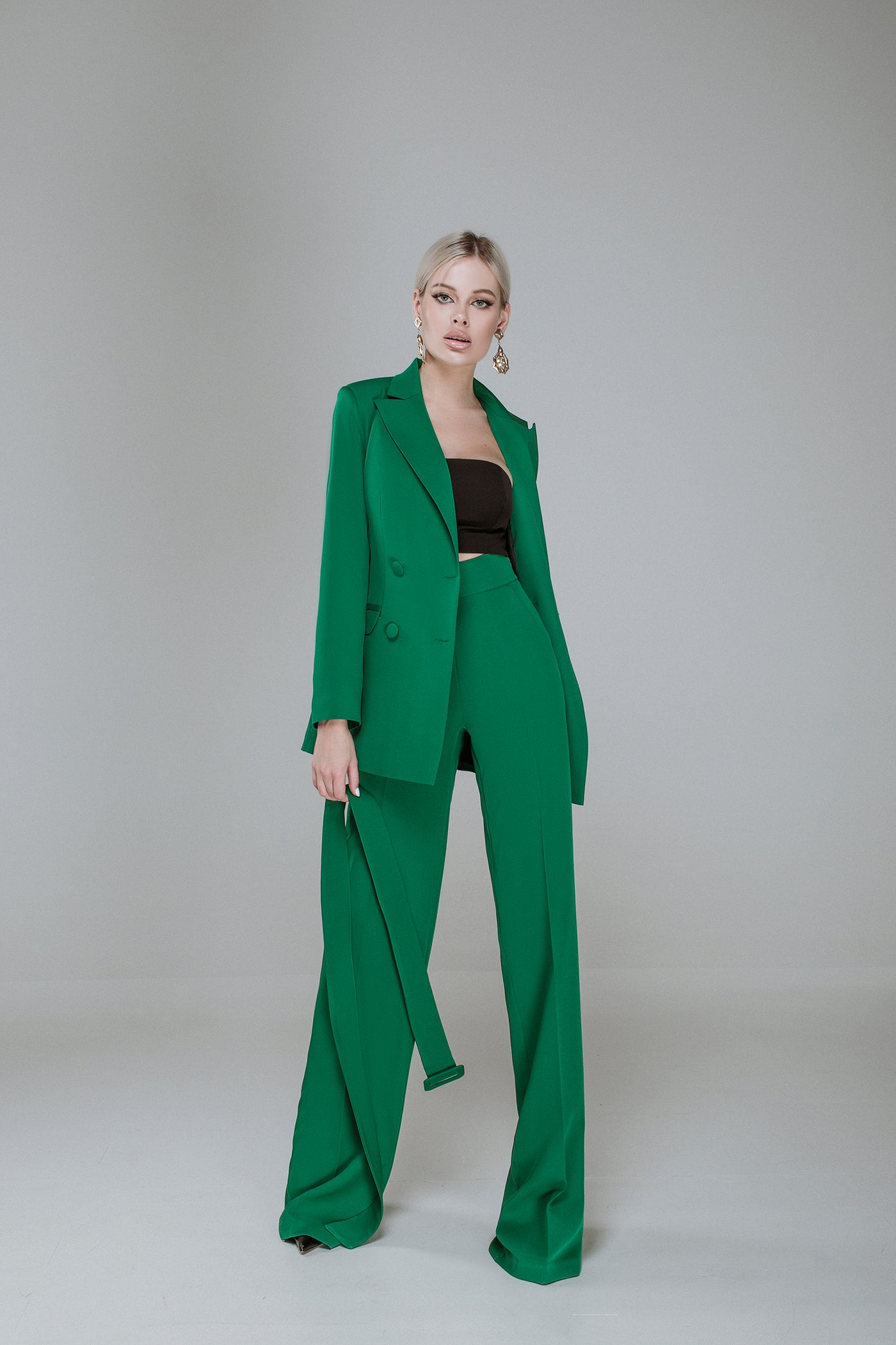 Green Belted Double Breasted Suit 2-Piece (article C273)