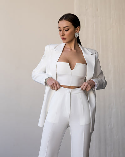 White SINGLE-BREASTED SUIT 2-PIECE (ARTICLE 354)