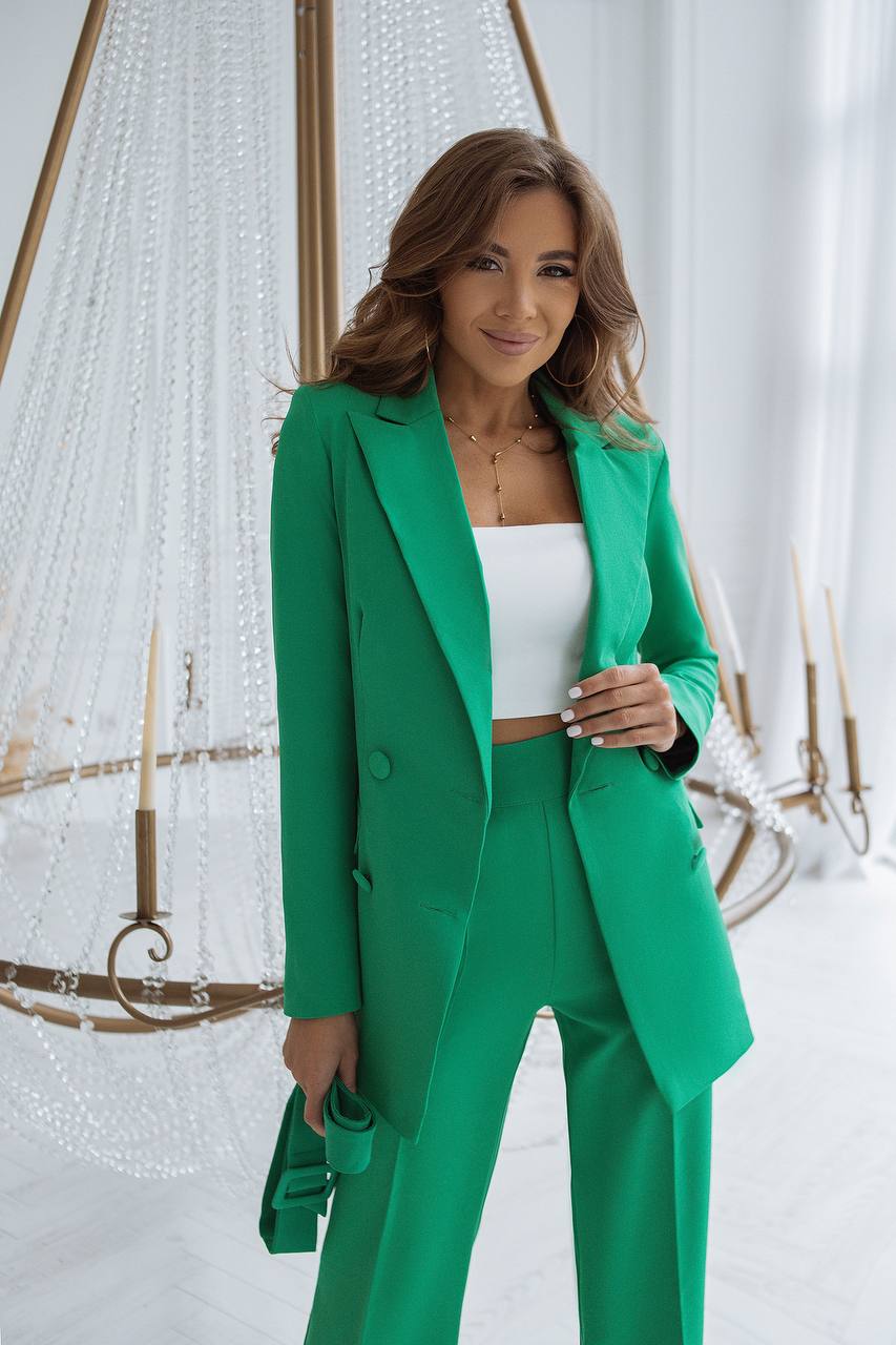 Green Belted Double Breasted Suit 2-Piece (article C273)