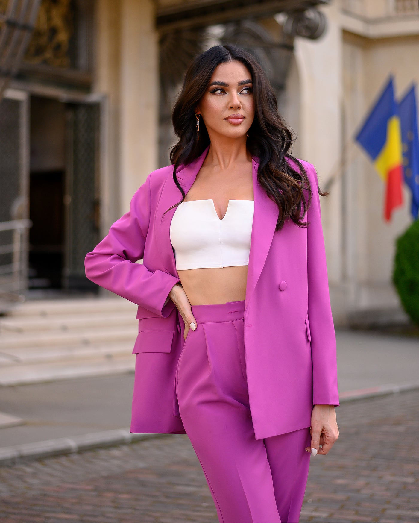 Purple Double-Breasted Suit 2-Piece (article 404)