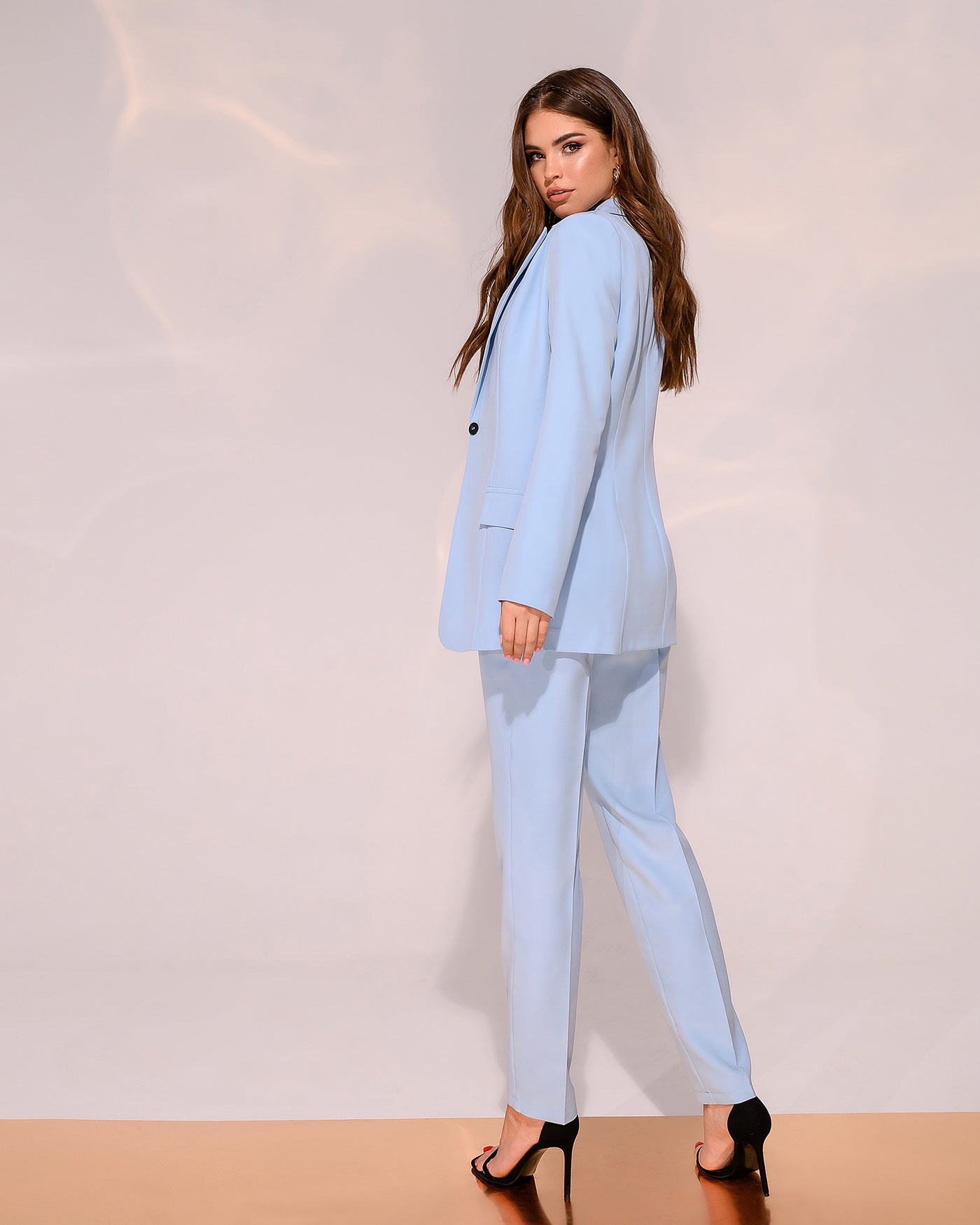 Sky-blue REGULAR-FIT 3-PIECE SUIT (ARTICLE 012)