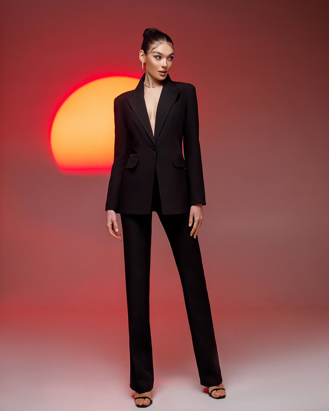 Black SINGLE-BREASTED SUIT 2-PIECE (ARTICLE 354)