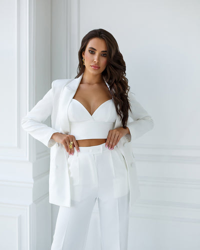 White Double Breasted Suit 3-Piece (article 300)