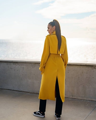 Mustard BELTED TRENCH COAT (ARTICLE 202)