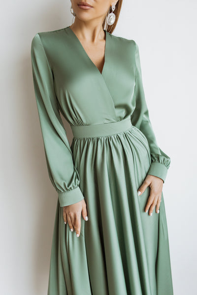 Olive MIDI LONG SLEEVE DRESS (ARTICLE C393)