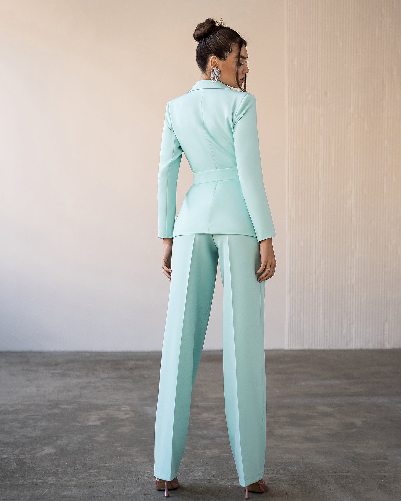 Tiffany Belted Wide-Leg Suit 2-Piece (article 030)