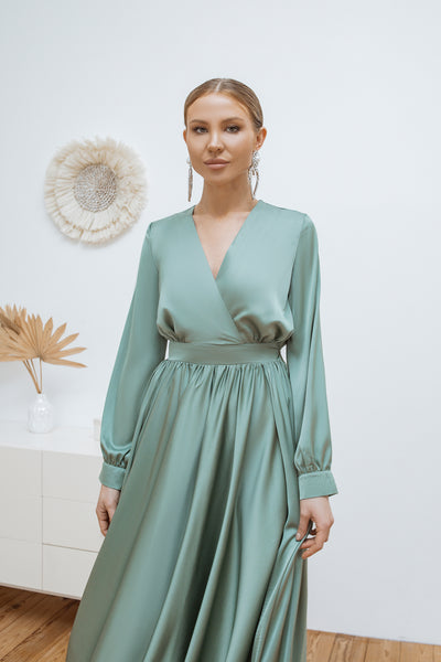 Olive MIDI LONG SLEEVE DRESS (ARTICLE C393)