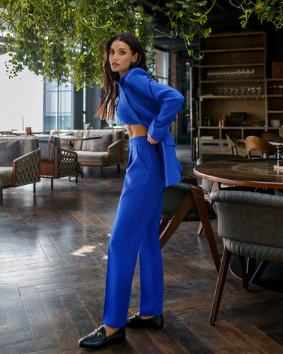 Blue REGULAR-FIT 3-PIECE SUIT (ARTICLE 012)