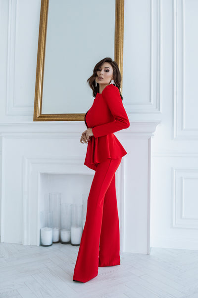 Red SLIM-FIT SUIT 2-PIECE (ARTICLE C267)