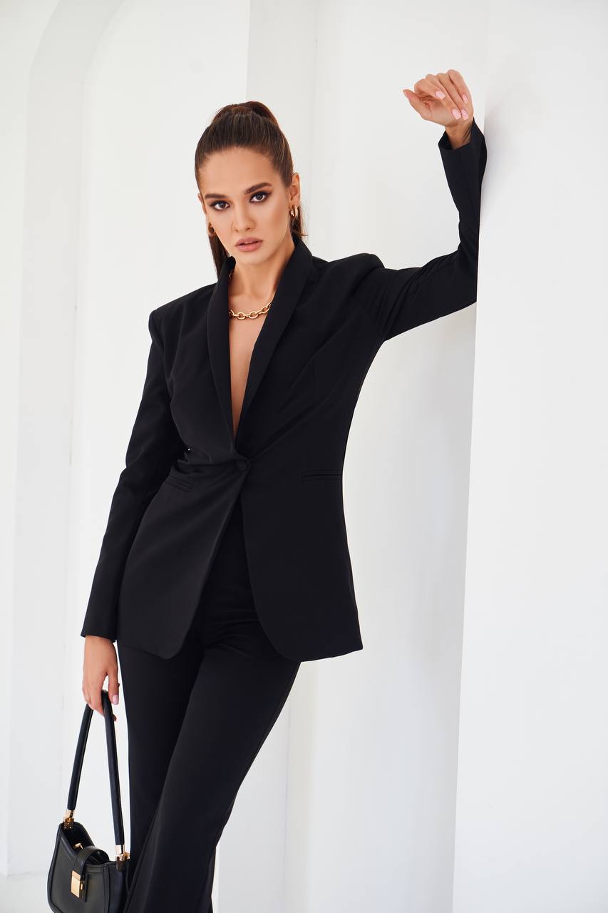 Black Shawl Lapel Suit 2-Piece (article 314)